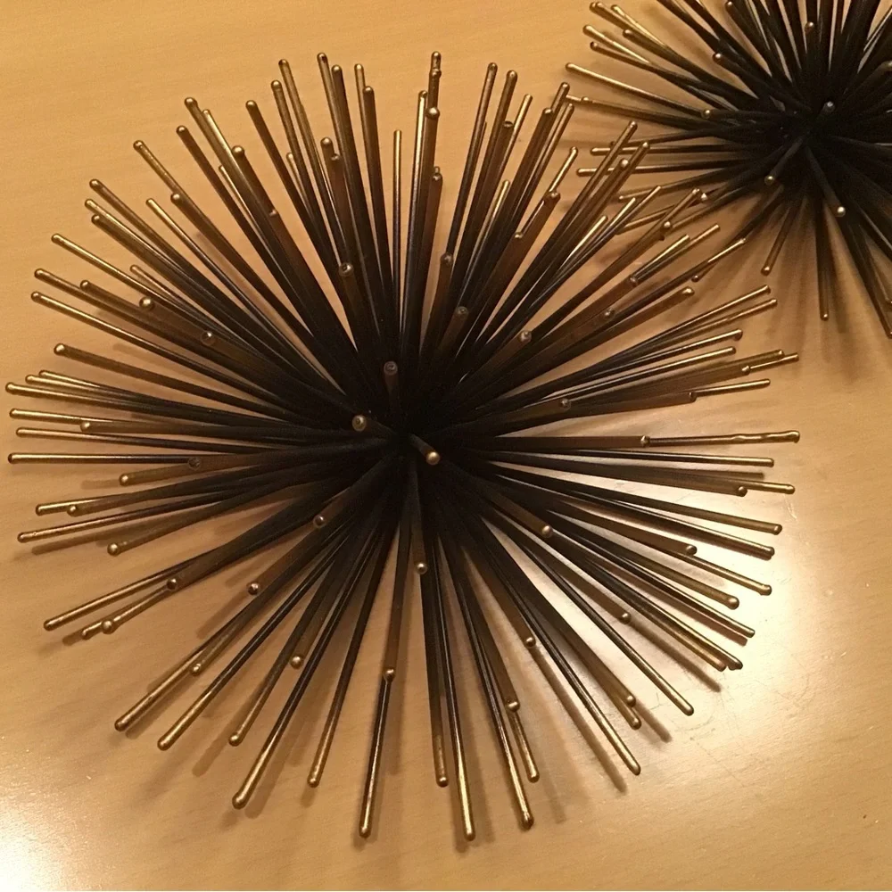 MCM Brass Black‎ Gold Metal Spike Urchin Pom Pom Starburst Atomic C Jere Style 2